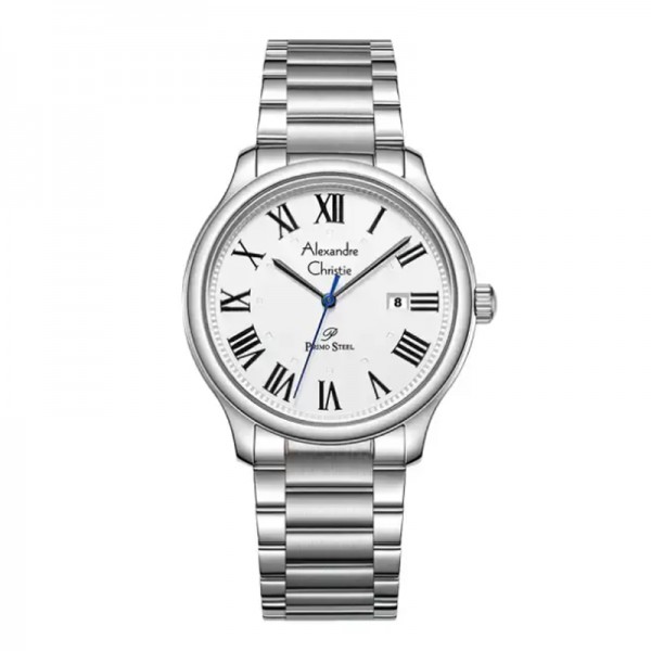 Alexandre Christie AC 1042 Silver White Steel Man MDFSSSL